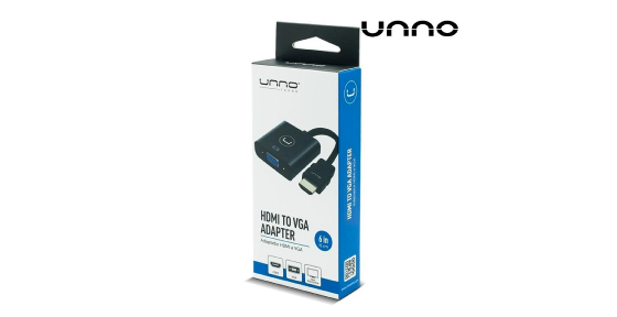 ADAPTADOR UNNO HDMI A VGA SOPORTA UXGA Y 1080P