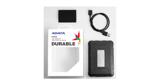 ENCLOSURE EXTERNO 2.5 ADATA NEGRO IP54 SATA 3.0 USB