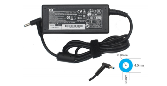 CARGADOR OEM PARA LAPTOP HP PUNTA AZUL 19.5v 3.33a 65w 4.5x3.0mm