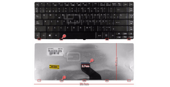 KEYBOARD ACER ASPIRE E1-421 E1-431 E1-471 SERIES NEGRO ESPAÑOL