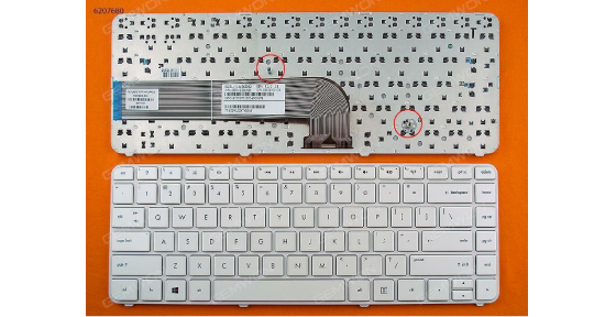 KEYBOARD HP DV4-5000 DV4-5100 SERIES BLANCO SIN MARCO ESPAÑOL