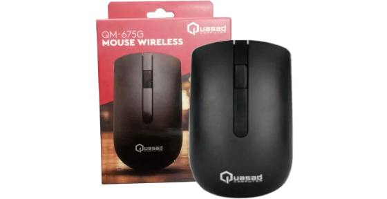 MOUSE INALAMBRICO QUASAD QM-675G 1200dpi NEGRO