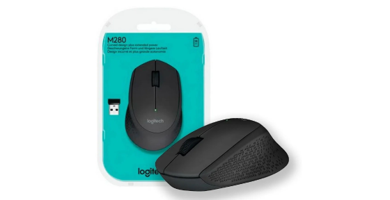 MOUSE INALAMBRICO LOGITECH M280 BLACK CONFORT Y PRESICIÓN