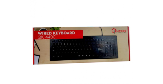 TECLADO QUASAD QK-440C WIRED NEGRO