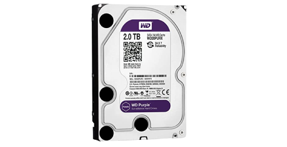 HDD INTERNO 2TERAS WESTER DIGITAL PURPLE ESPECIAL PARA DVR