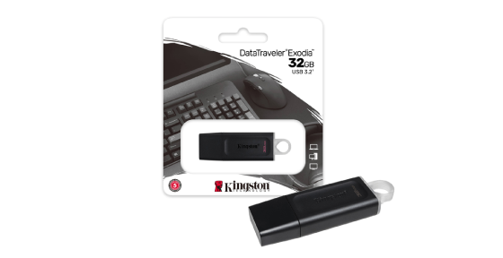 FLASH MEMORY KINGSTON DATA TRAVELE EXODIA DTX 32GB USB BLACK