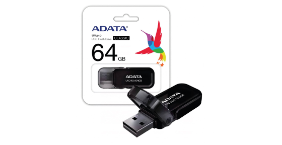 FLASH MEMORY ADATA 32GB UV240 USB 2.0 NEGRO