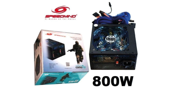 FUENTE DE PODER SPPEDMIND GAMMING SMPS800 ATX 100-240V 800W